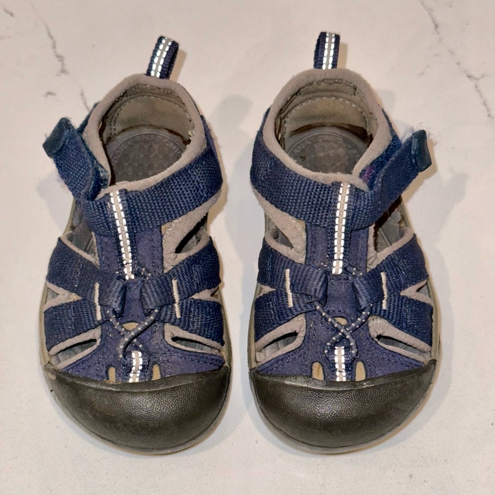 KEEN Newport Boys Walker Water Sandals Shoes Navy Naval Academy 6